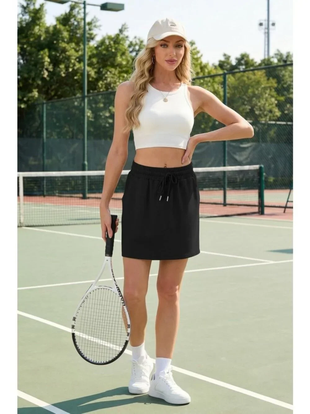 Active Skirt with Built-in Shorts & Pockets for Golf, Tennis, Hiking, Workout
